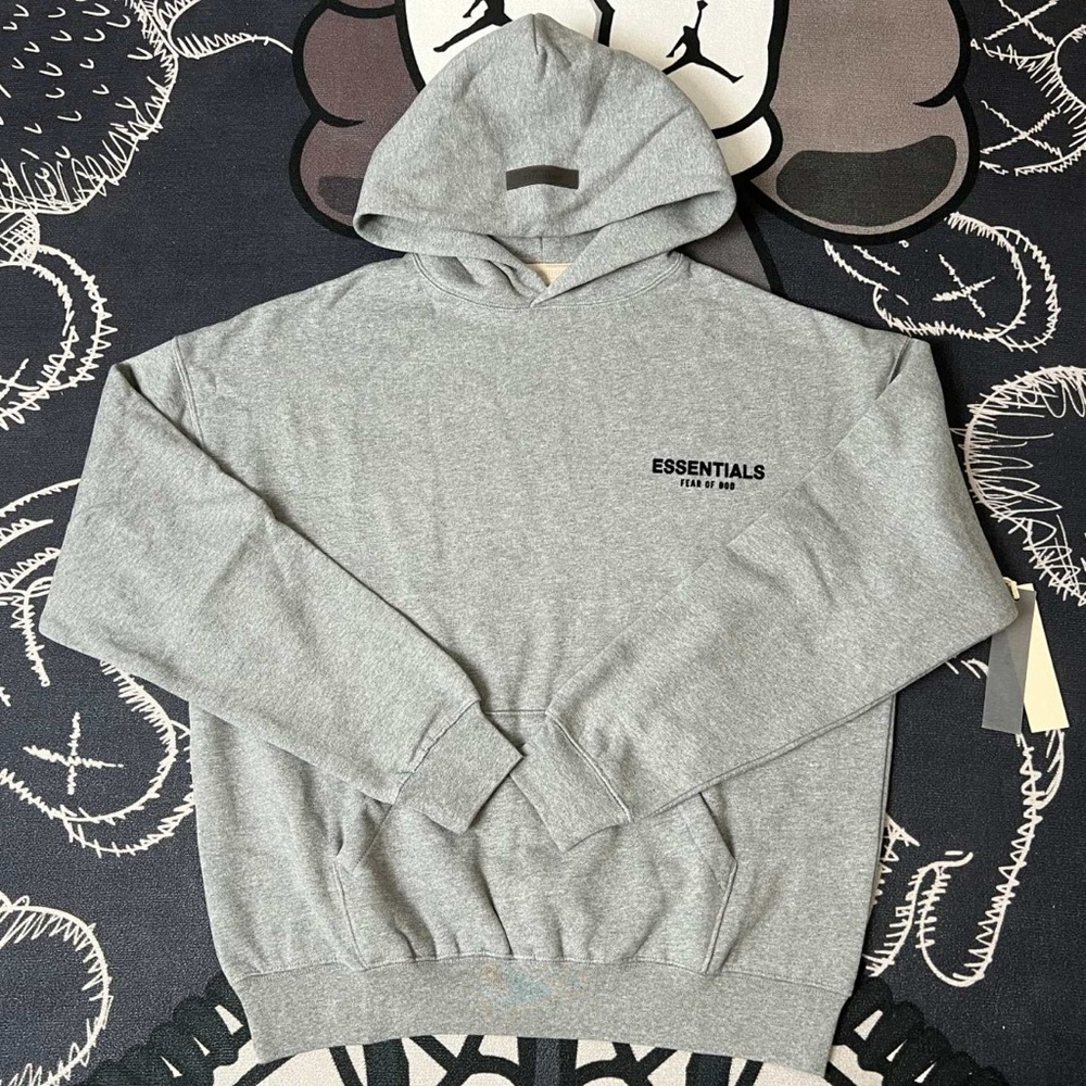 Essentials Heather Gray Pullover Hoodie